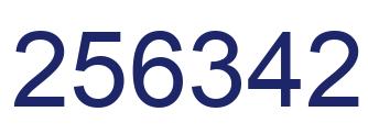 Number 256342 blue image