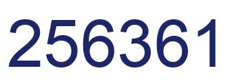 Number 256361 blue image