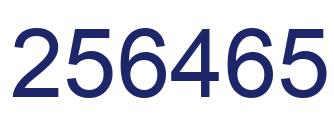 Number 256465 blue image