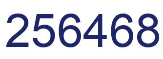 Number 256468 blue image