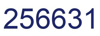 Number 256631 blue image