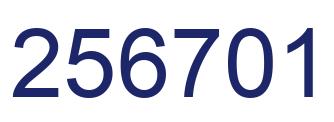Number 256701 blue image