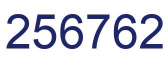 Number 256762 blue image