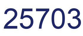 Number 25703 blue image