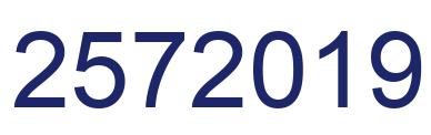 Number 2572019 blue image