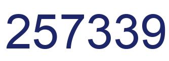 Number 257339 blue image