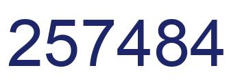 Number 257484 blue image