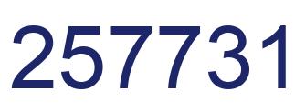 Number 257731 blue image