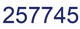 Number 257745 blue image