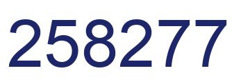 Number 258277 blue image