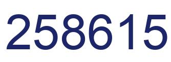 Number 258615 blue image