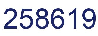 Number 258619 blue image