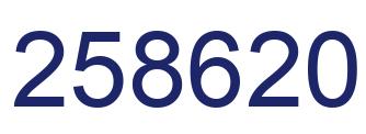 Number 258620 blue image