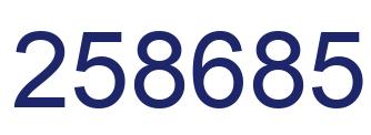 Number 258685 blue image