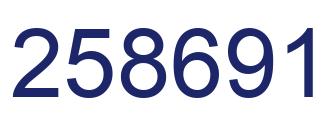 Number 258691 blue image