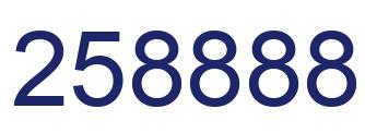 Number 258888 blue image