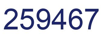 Número 259467 imagen azul