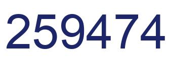 Número 259474 imagen azul