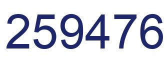 Número 259476 imagen azul