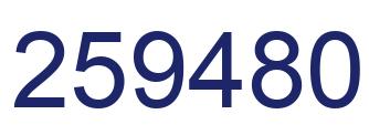 Número 259480 imagen azul