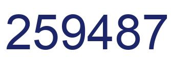Número 259487 imagen azul