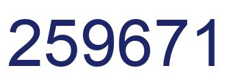 Number 259671 blue image