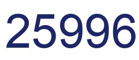 Number 25996 blue image