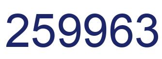 Number 259963 blue image