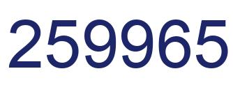 Number 259965 blue image