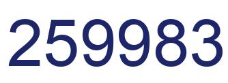 Number 259983 blue image