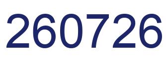Number 260726 blue image