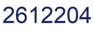 Number 2612204 blue image