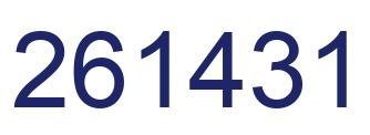 Number 261431 blue image