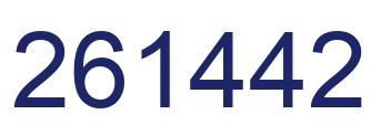 Number 261442 blue image