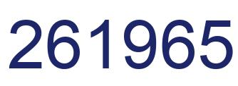 Number 261965 blue image