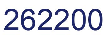Number 262200 blue image