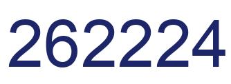 Number 262224 blue image