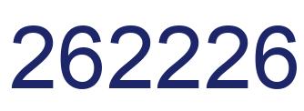 Number 262226 blue image