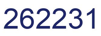 Number 262231 blue image
