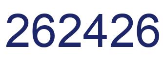 Number 262426 blue image