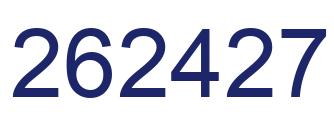 Number 262427 blue image