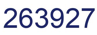 Number 263927 blue image