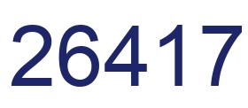 Number 26417 blue image
