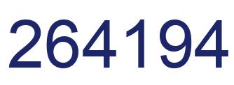 Number 264194 blue image