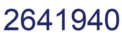 Number 2641940 blue image