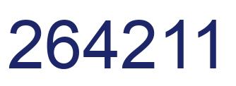 Number 264211 blue image