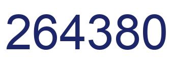 Number 264380 blue image