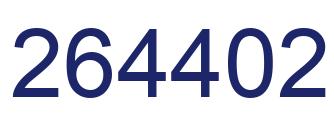 Number 264402 blue image