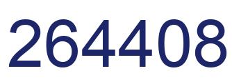Number 264408 blue image