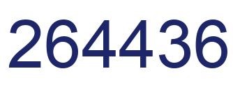 Number 264436 blue image